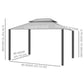 10x10 Hardtop Gazebo with Aluminum Frame, Polycarbonate Gazebo Black - My Shaded Yard