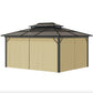 11x15 Hard Top Gazebo with Aluminum Frame, Polycarbonate Gazebo - My Shaded Yard