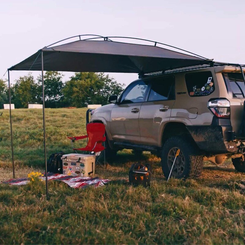 Car Side Canopy Awning, Aluminum Pole Tent, Vehicle Outdoor Camping Rainproof Cover - My Shaded Yard