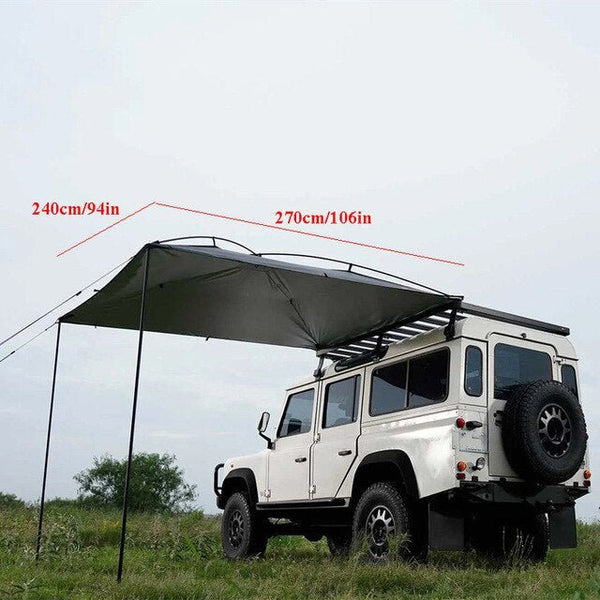 Car Side Canopy Awning, Aluminum Pole Tent, Vehicle Outdoor Camping Rainproof Cover - My Shaded Yard