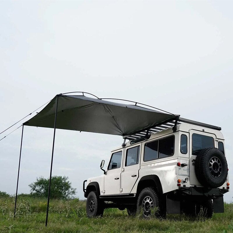 Car Side Canopy Awning, Aluminum Pole Tent, Vehicle Outdoor Camping Rainproof Cover - My Shaded Yard