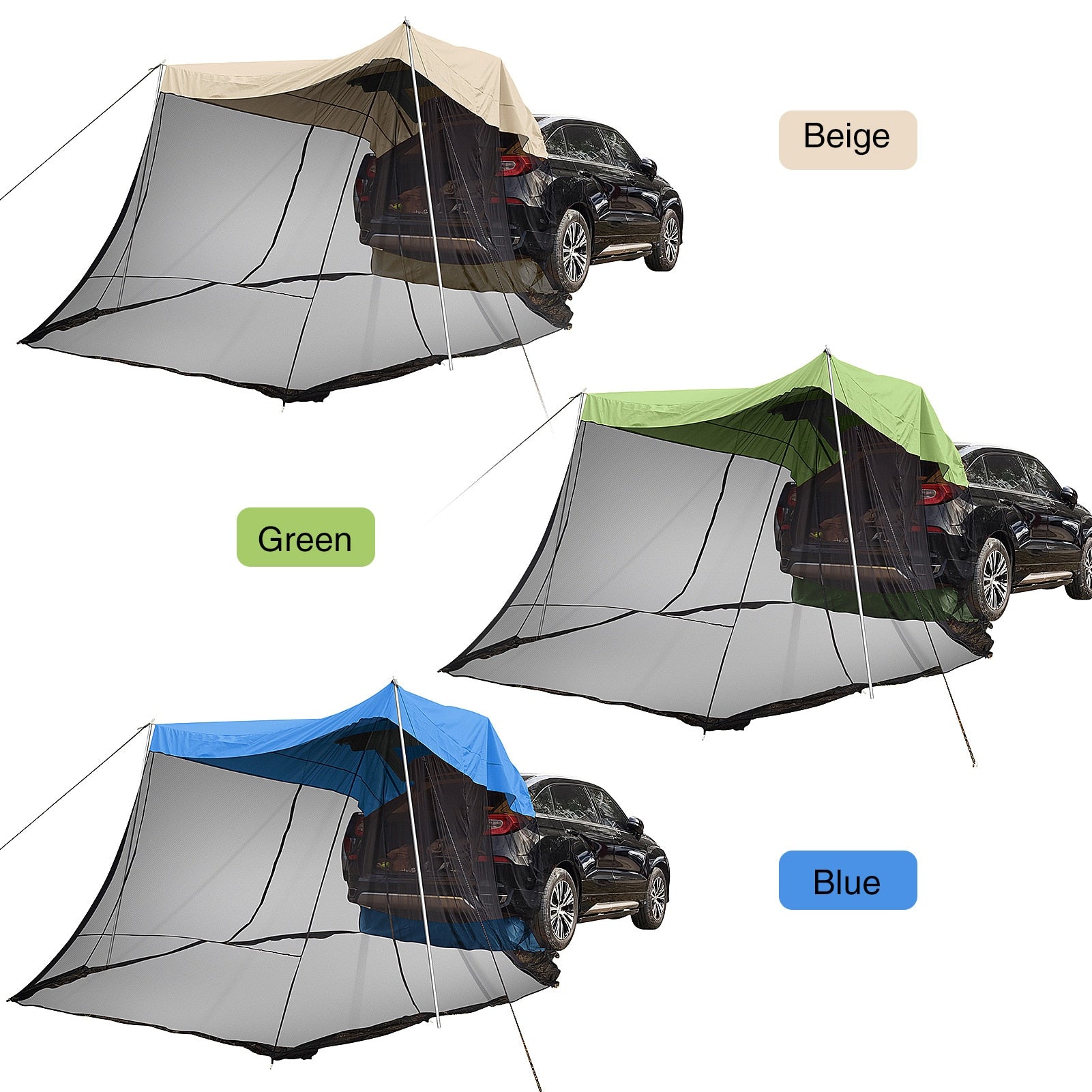 Car Side Canopy, Outdoor Camping Vehicle Screen, Large Waterproof Sunshade - My Shaded Yard