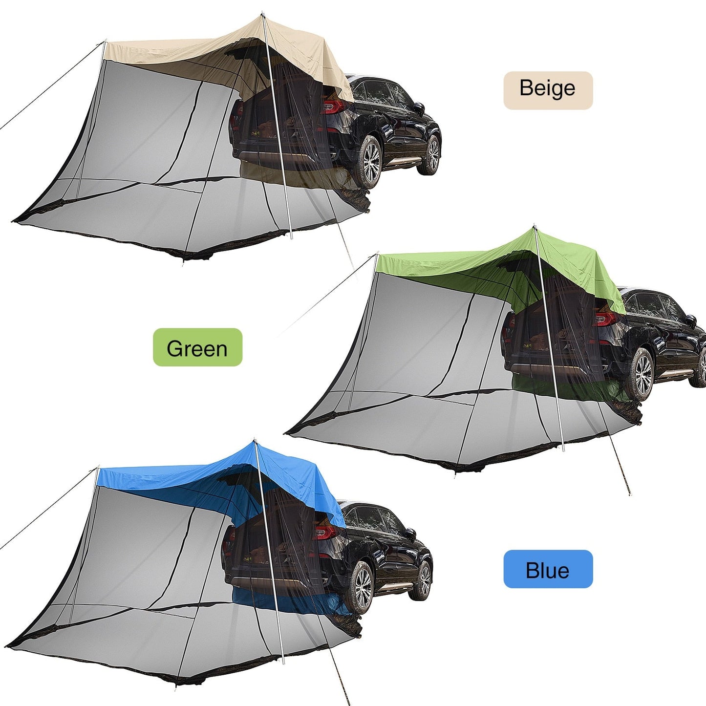 Car Side Canopy, Outdoor Camping Vehicle Screen, Large Waterproof Sunshade - My Shaded Yard