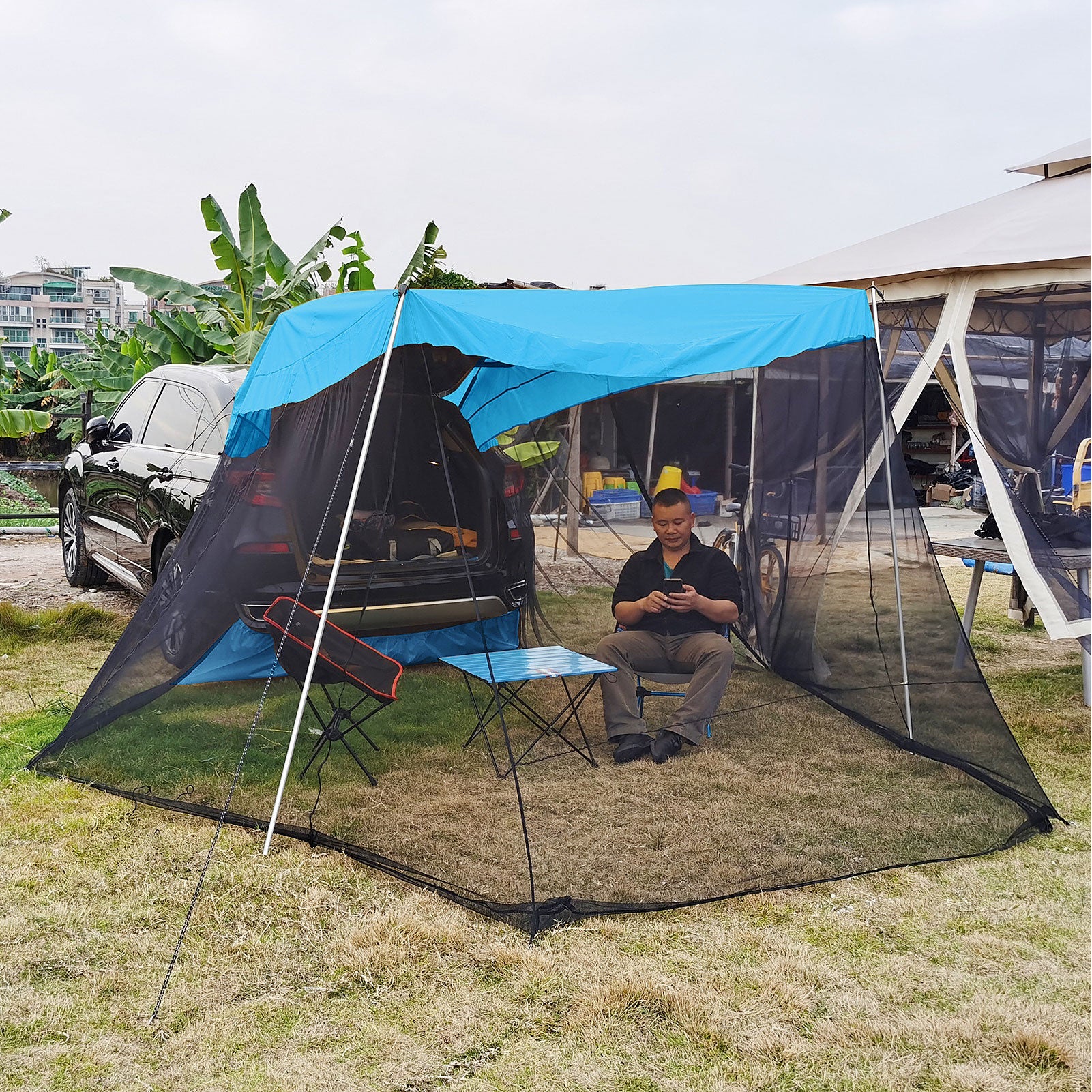 Car Side Canopy, Outdoor Camping Vehicle Screen, Large Waterproof Sunshade - My Shaded Yard