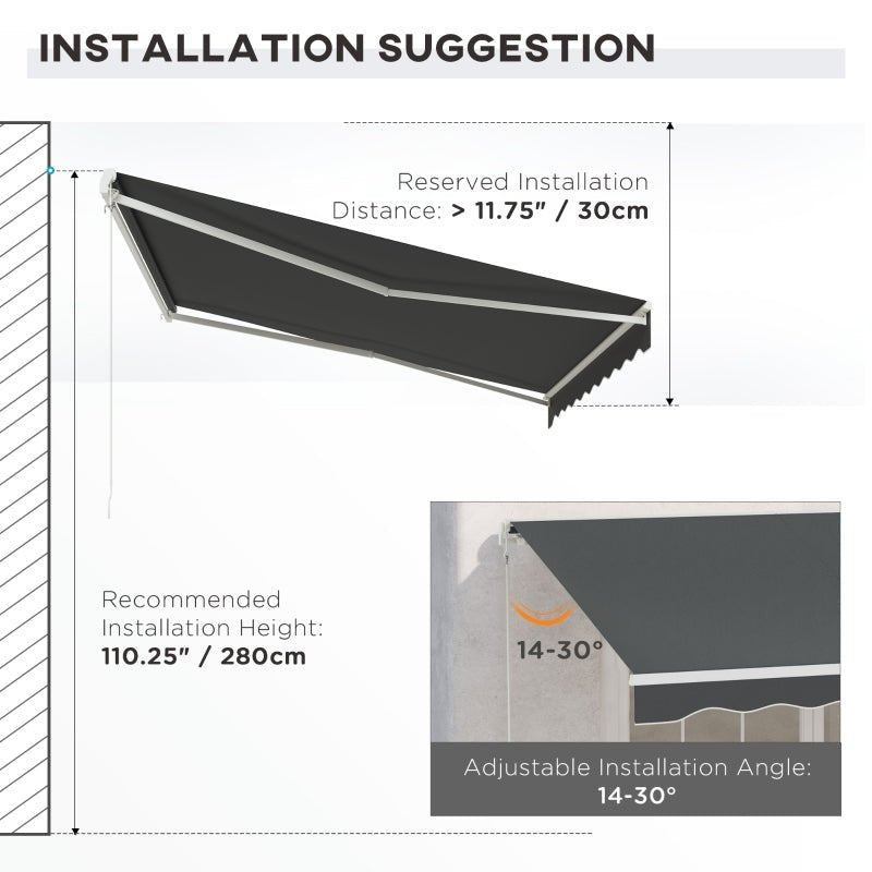 Electric Awning, Retractable Awning, UV Protection Sun Shade Shelter with Remote Controller - My Shaded Yard