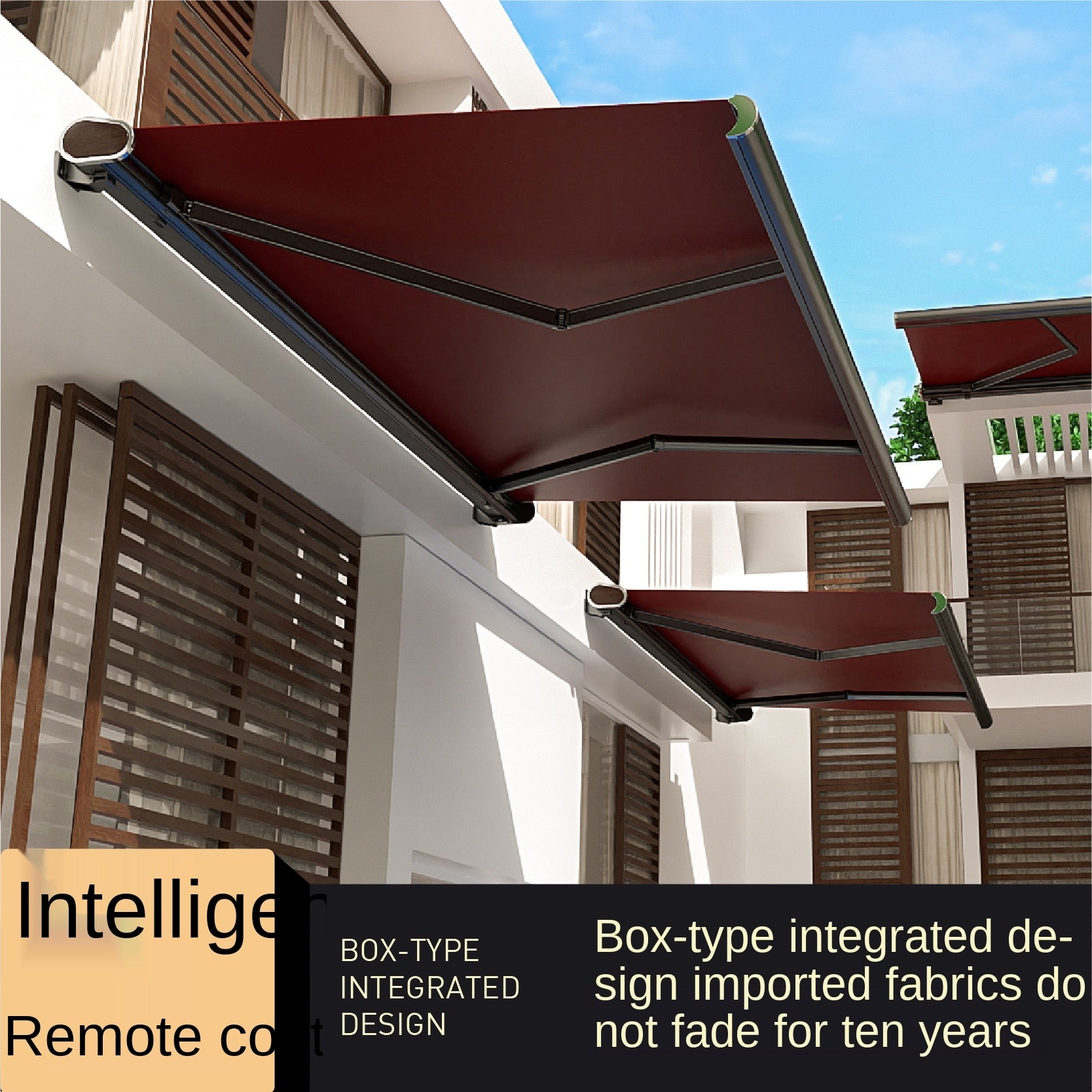 Electric Canopy, Outdoor Balcony Foldable Awning Full Box Retractable - My Shaded Yard