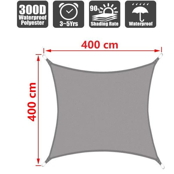 Outdoor Waterproof Sun Shade Sail Rectangle Pool Sun-Shelter Sunshade Sail - My Shaded Yard